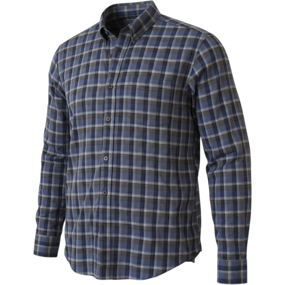 Vince Mens Shirt Size XL Button Down Plaid Long Sleeve Cotton Blue‎ Gray
